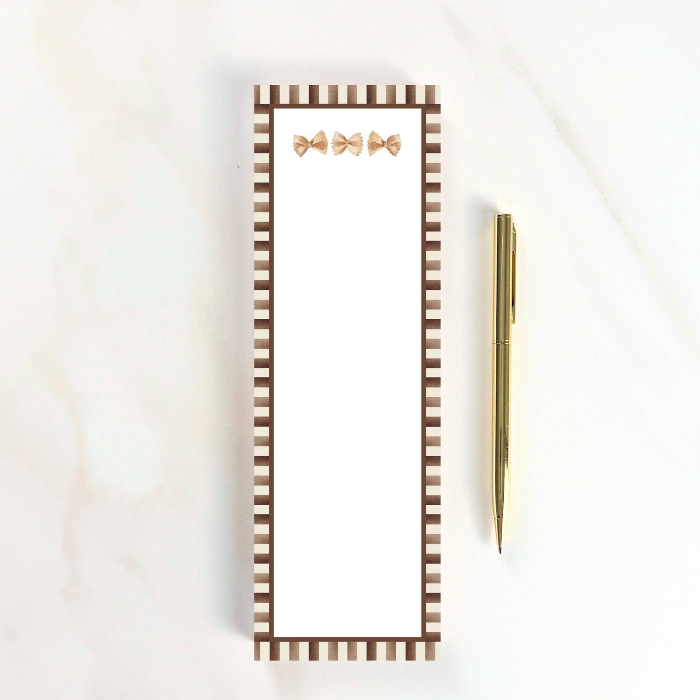 Bowtie Pasta Skinny Notepad