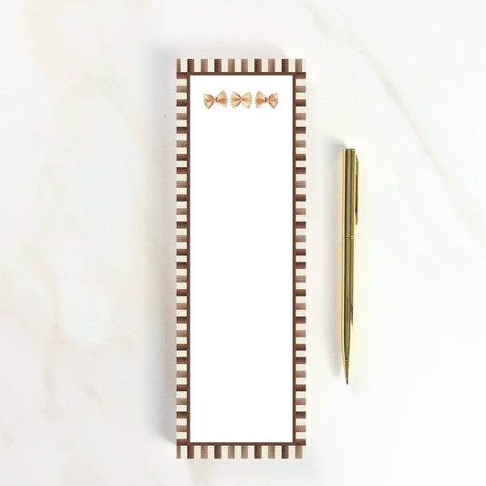 Bowtie Pasta Skinny Notepad