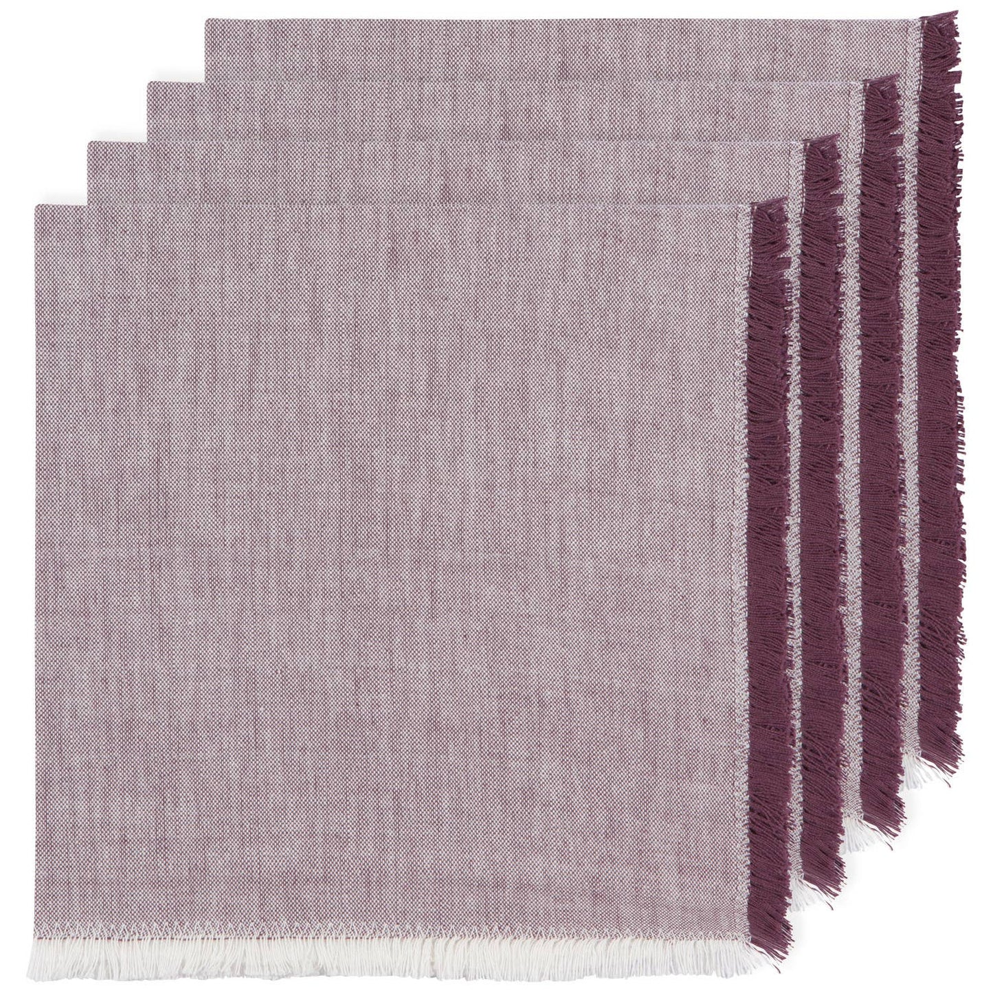 Heirloom Ash Plum Chambray Napkins Set of 4