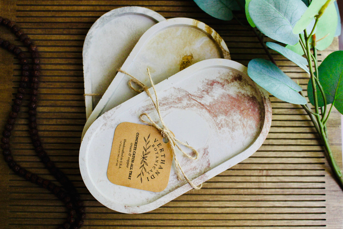 Concrete Oval Trinket Tray
