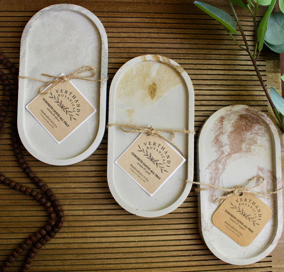 Concrete Oval Trinket Tray