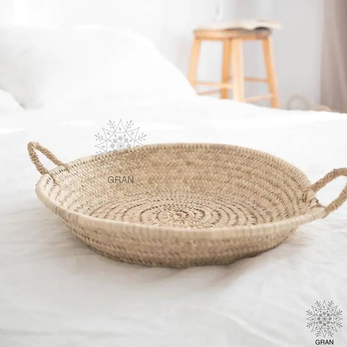 Moroccan Straw Woven Basket