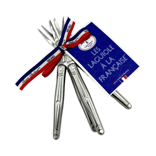 Jean Dubost 4 Cocktail Fork Stainless Steel