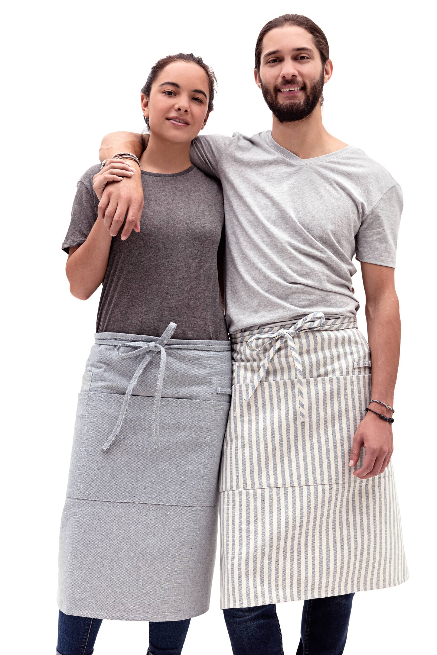 Striped Cotton Bistro Apron – Server, Barista & FOH Use